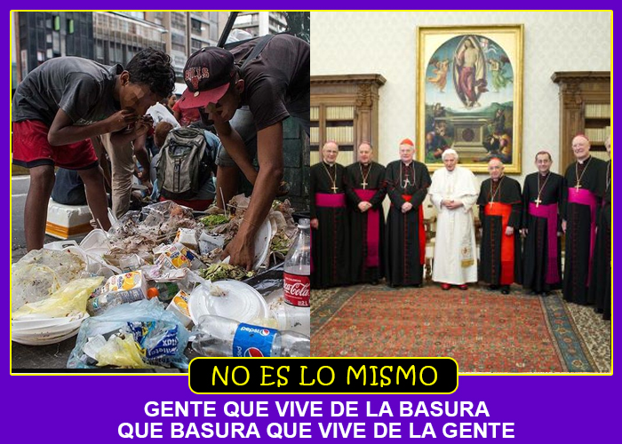 NO ES LO MISMO BASURA GENTE