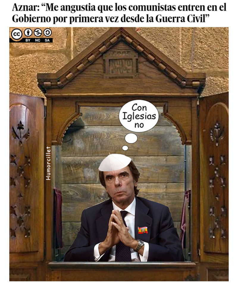 prensa aznar rezando