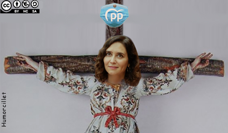 La crucificción de Ayuso