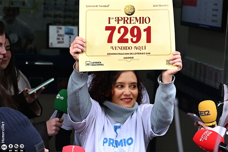Puede ser una imagen de ‎una o varias personas y ‎texto que dice "‎Loteriad de LoteriadeNavidad Na kaw Idad 22dc7kmbre ckmbre 22d 1R ER PREMIO 7291 SVENDIDO AQUÍ ADMINISTRACION OTERIAS AOMINISTRACIONDELOTERIAS246 246 MADRID LOTERIA NACIONAL eaman သ ארקן ED PR.MIO europa pre press pre USg‎"‎‎